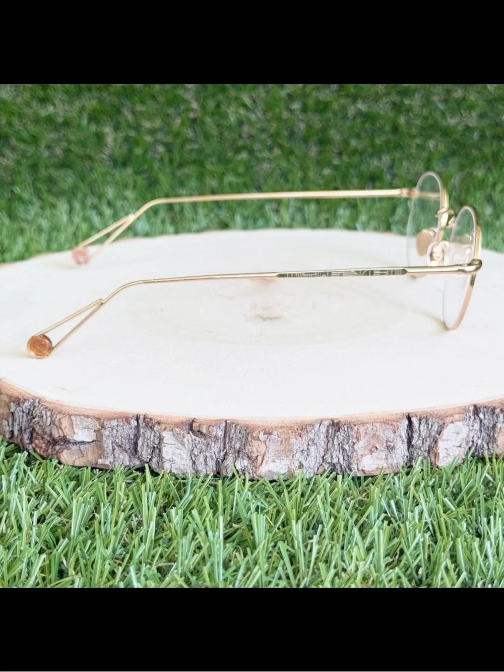 AHLEM Monge Eyeglasses Frame Champagne Gold 22k Electroplated Handmade France